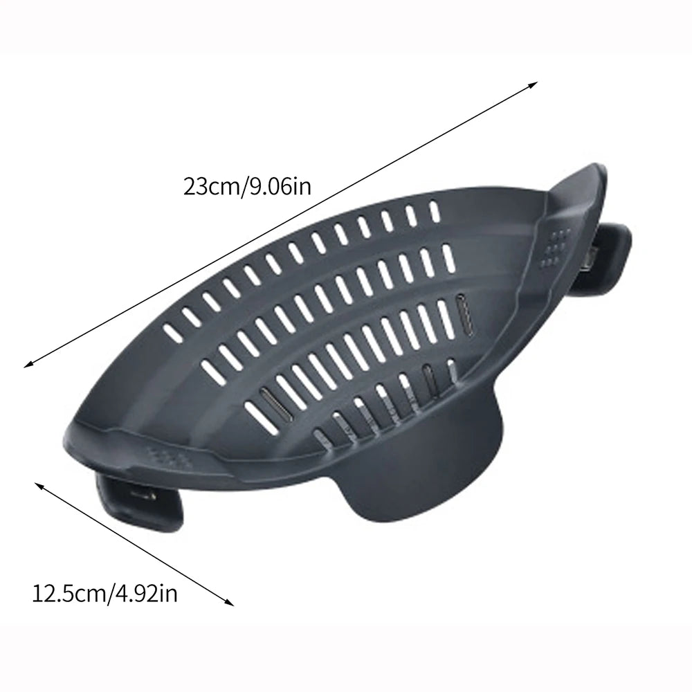 Passoire Clip Silicone – Ustensile Cuisine pour Pâtes, Légumes & Fruits